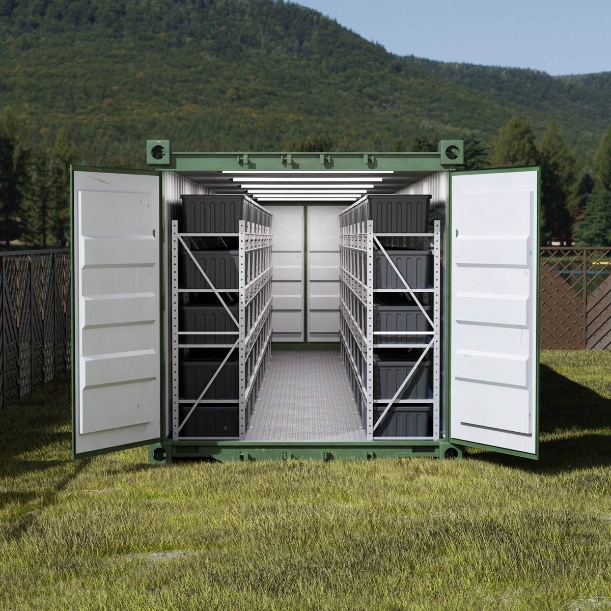 Морской контейнер — надземный вариант